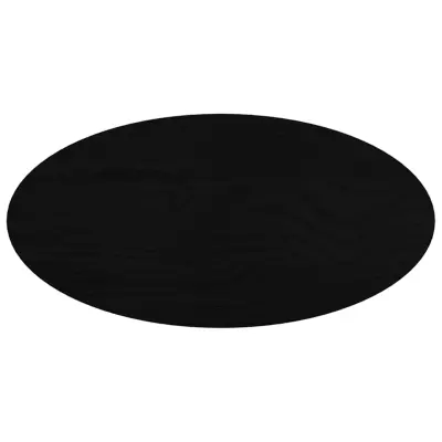 vidaXL Mizna plošča temno rjava 80x40x4 cm trdna hrastovina ovalna