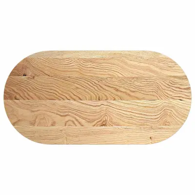 vidaXL Mizna plošča 120x60x4 cm trdna hrastovina ovalna