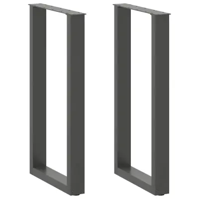 vidaXL Noge za barsko mizo v obliki črke U 2 kosa antracit 40 x (90-91) cm jeklo