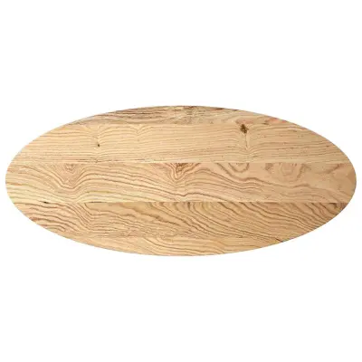 vidaXL Mizna plošča 140x60x2 cm trdna hrastovina ovalna