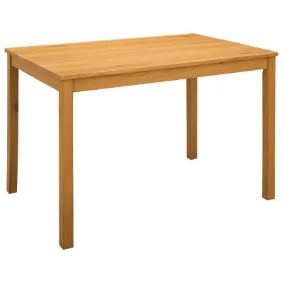 vidaXL Jedilna miza 110 x 75 x 75 cm Masivno hrastovo les Naravna