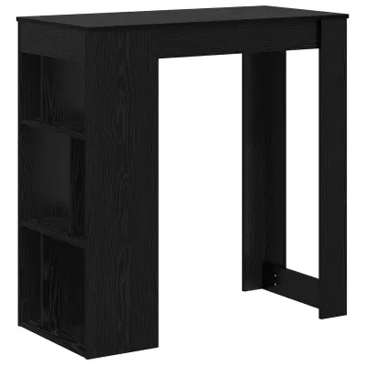 vidaXL Barska miza Črna Orehovina 102 x 50 x 103,5 cm Konstruiran les