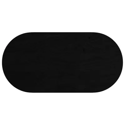 vidaXL Mizna plošča temno rjava 100x50x2 cm trdna hrastovina ovalna
