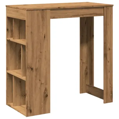 vidaXL Barska miza s policami artisian hrast 102x50x103,5 cm inž. les
