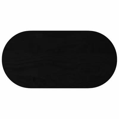 vidaXL Mizna plošča temno rjava 80x40x2 cm trdna hrastovina ovalna