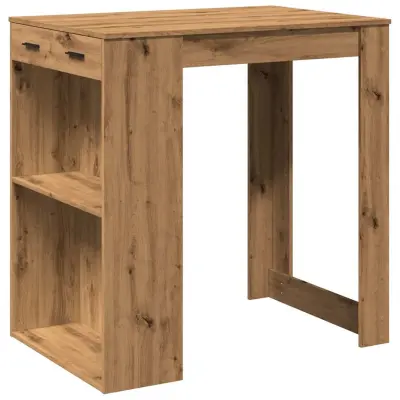 vidaXL Barska miza artisian hrast 102x70x103,5 cm inženirski les