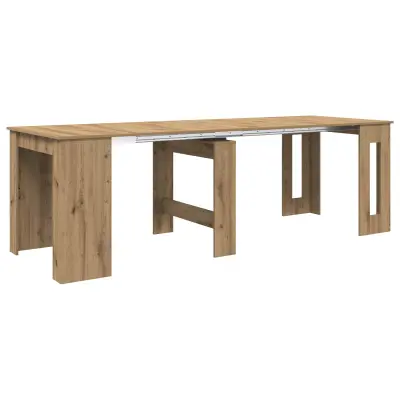 vidaXL Jedilna miza 240 x 85 x 75 cm Inženirski les Artisan hrast