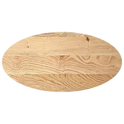 vidaXL Mizna plošča 100x50x2 cm trdna hrastovina ovalna