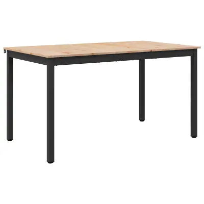 vidaXL Jedilna miza Naravna 150 x 90 x 75 cm Masivno borovo les