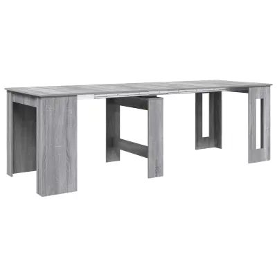 vidaXL Jedilna miza 240 x 85 x 75 cm Inženirski les Siva Sonoma