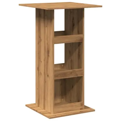 vidaXL Barska miza s policami artisian hrast 60x60x102 cm inž. les
