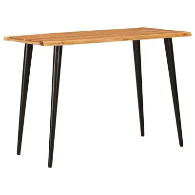 vidaXL Jedilne mize Rjava in črna 110 x 55 x 78 cm Masiven les manga