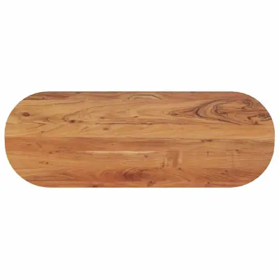 vidaXL Mizna plošča 140x50x2,5 cm ovalna trdna bukovina