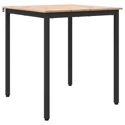 vidaXL Jedilna miza Naravna 70 x 70 x 75 cm Masivno borovo les