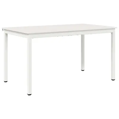 vidaXL Jedilna miza Bela 140 x 80 x 75 cm Masivno borovo les
