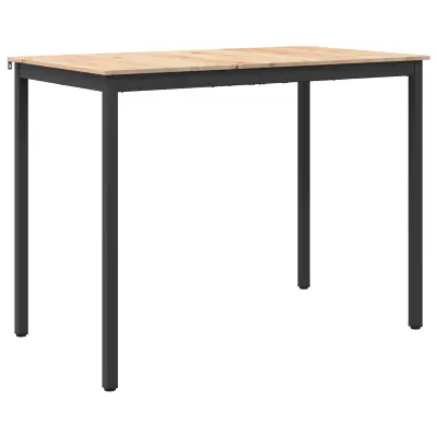 vidaXL Barska miza Naravna 140 x 80 x 105 cm Masivno borovo les