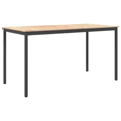 vidaXL Barska miza Naravna 200 x 100 x 105 cm Masivno borovo les