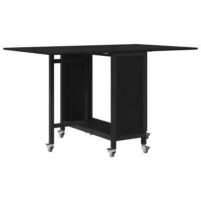 vidaXL Zložljiva jedilna miza z kolesi 130 x 80 x 76,5 cm
