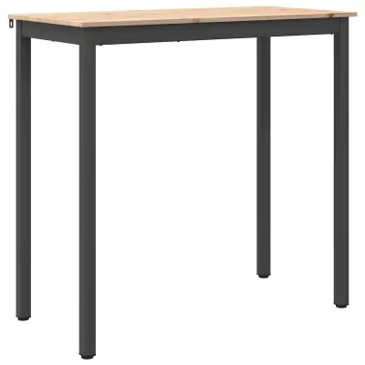vidaXL Barska miza Naravna 110 x 55 x 105 cm Masivno borovo les
