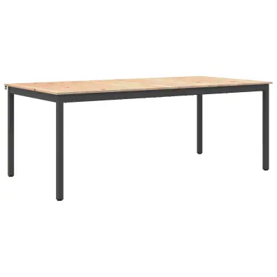 vidaXL Jedilna miza Naravna 200 x 100 x 75 cm Masivno borovo les