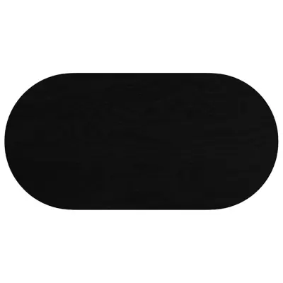 vidaXL Mizna plošča temno rjava 100x50x4 cm trdna hrastovina ovalna