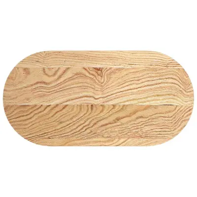 vidaXL Mizna plošča 80x40x2 cm trdna hrastovina ovalna