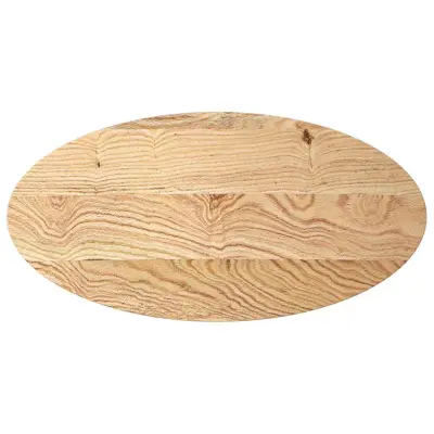 vidaXL Mizna plošča 100x50x4 cm trdna hrastovina ovalna