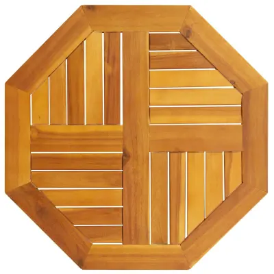 vidaXL Mizna plošča 60x60x2 cm osmerokotna trdna tikovina