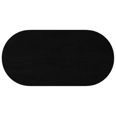 vidaXL Mizna plošča temno rjava 80x40x4 cm trdna hrastovina ovalna
