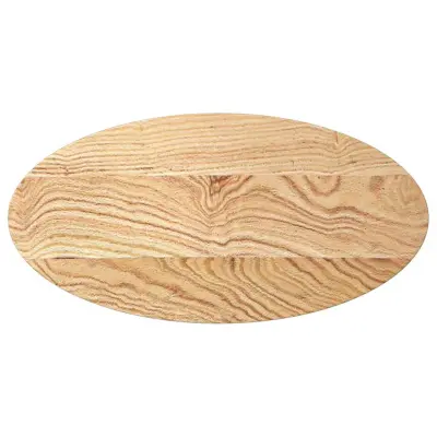 vidaXL Mizna plošča 80x40x4 cm trdna hrastovina ovalna
