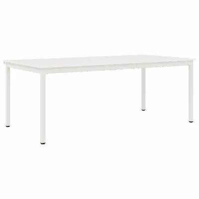 vidaXL Jedilna miza Bela 200 x 100 x 75 cm Masivno borovo les