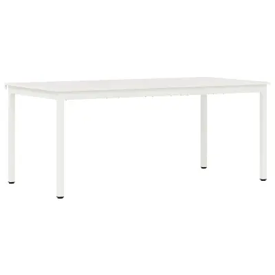 vidaXL Jedilna miza Bela 180 x 90 x 75 cm Masivno borovo les