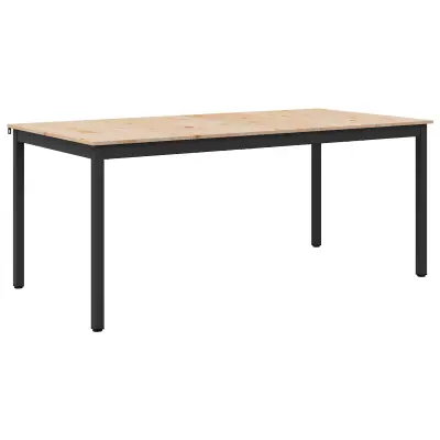 vidaXL Jedilna miza Naravna 140 x 80 x 75 cm Masivno borovo les