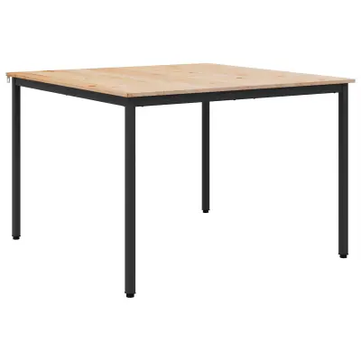 vidaXL Jedilna miza Naravna 110 x 110 x 75 cm Masivno borovo les