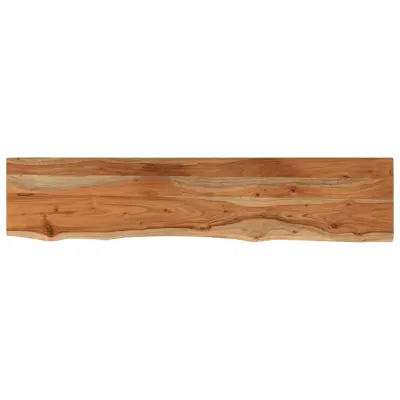 vidaXL Stenska polica 120x20x2,5 cm pravokotna akacija naraven rob