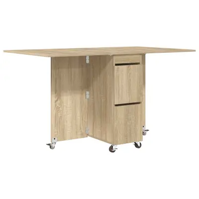 vidaXL Jedilna miza 2 pcs 140 x 80 x 77 cm Inženirski les Sonoma hrast
