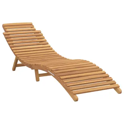 vidaXL Vrtna ležalnika Rjava 198 x 55 x 58,5 cm Trden tikov les