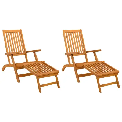 vidaXL Zložljiv in nagibni ležalnik 2 pcs 55 x 146 x 91 cm