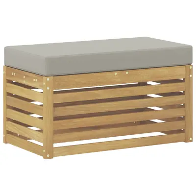 vidaXL Zunanji stolček klop Bela 80 x 43 x 45 cm Masiven les akacije
