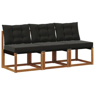 vidaXL 3 Kos Zunanja srednja sofa