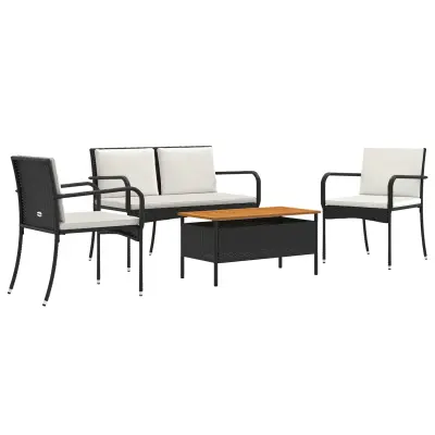 vidaXL Vrtni set z blazino jeklo
