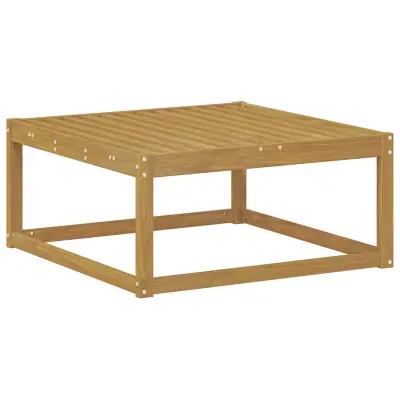 vidaXL Zunanji puf Masiven les akacije Bela 79 x 79 x 37 cm