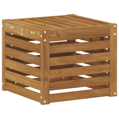 vidaXL Zunanji stolček klop Naravna 43 x 43 x 37 cm