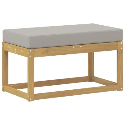vidaXL Zunanji stolček klop Bela 80 x 43 x 45 cm Masiven les akacije