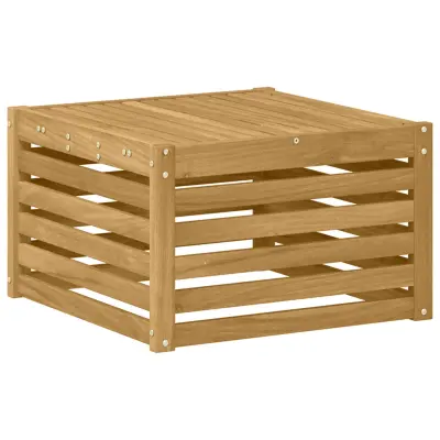 vidaXL Zunanja miza Masiven les akacije Bela 59 x 59 x 37 cm