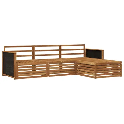 vidaXL Zunanja garnitura za sedenje 4 pcs Naravna Masiven les akacije