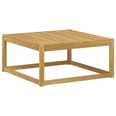 vidaXL Zunanji puf Masiven les akacije Bela 79 x 79 x 37 cm