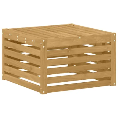 vidaXL Zunanji puf Masiven les akacije Bela 59 x 59 x 37 cm