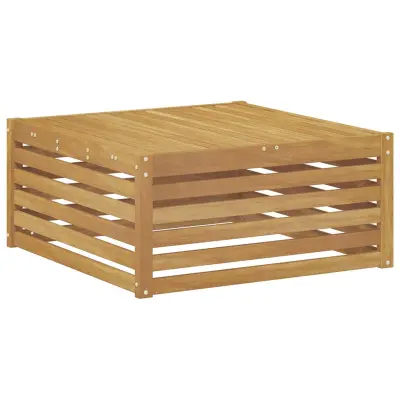 vidaXL Zunanja miza Masiven les akacije Bela 79 x 79 x 37 cm