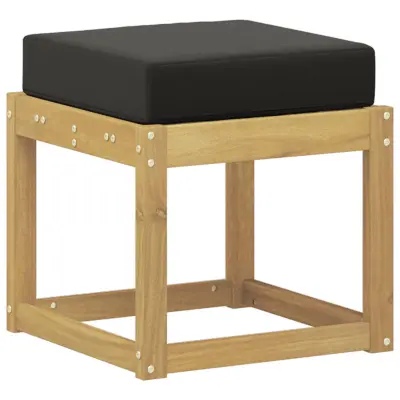 vidaXL Zunanji stolček klop Bela 43 x 43 x 45 cm Masiven les akacije